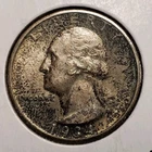 1934 WASHINGTON 25C Silver QUARTER - HEAVY MOTTO ** UNC, LUSTER, TONING Lot#X223