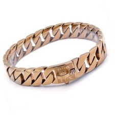 Champagne 32mm Cuban Link Dog Collar