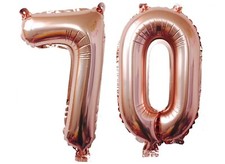 Big 40" 70 Rose Gold Foil Number Balloons Photo Shoot 70th Birthday Float Helium