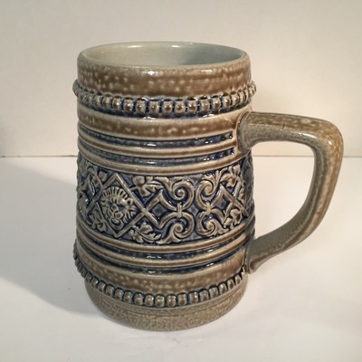 Tasse Tankard Céramique Vintage KING 5 Allemagne - Bière Stein Originale Fait Main
