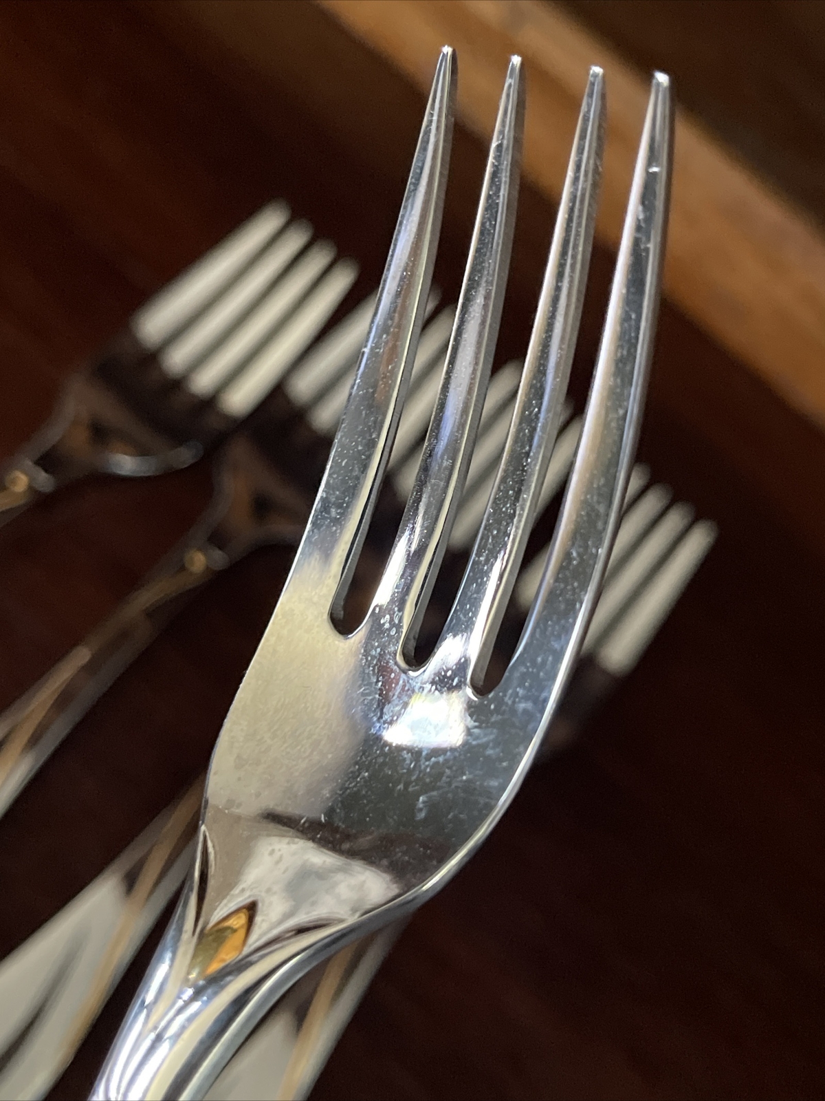 Yamazaki RACEME Stainless Gold Accent 18/8 Japan Dinner Forks eBay