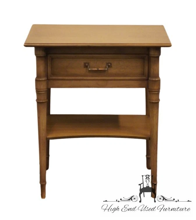 DREXEL FURNITURE Bleached Oak Italian Mediterranean 23" Nightstand - Image 3 of 4