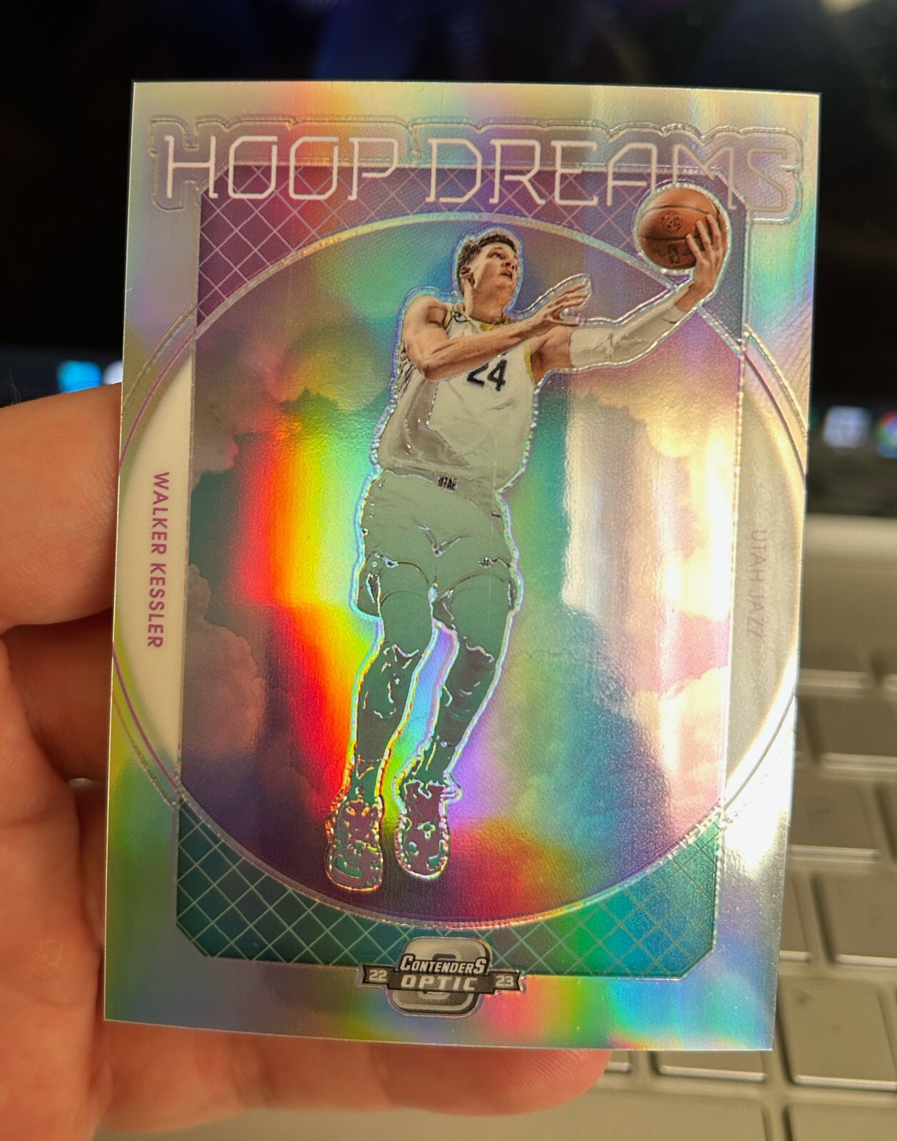 2022-23 Walker Kessler Panini Contenders Optic Hoop Dreams RC Insert Prizm Jazz