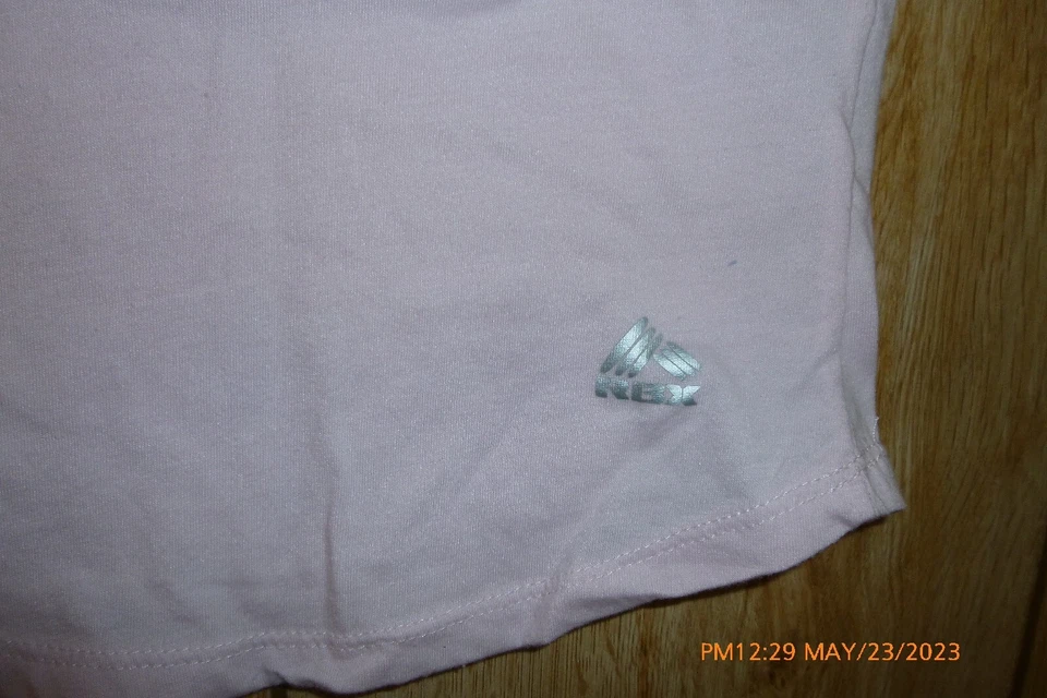 Camiseta sin mangas deportiva RBX para niña talla M 10/12 rosa a rayas rendimiento Foto 2 de 4