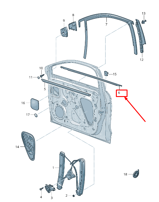 SEAT ARONA KJ Front Left Outer Window Aperture Seal 6F9837475C3Q7 