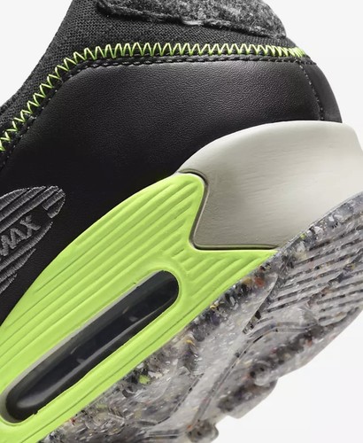 Nike Air Max 90 Negro Gris Humo Eléctrico Verde DD0383-001 Hombres EE. UU. 8,5 - Imagen 9 de 9