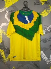 Brazil Team Jersey Vintage Fan Football Shirt Braziline Camiseta Men Size L ig93
