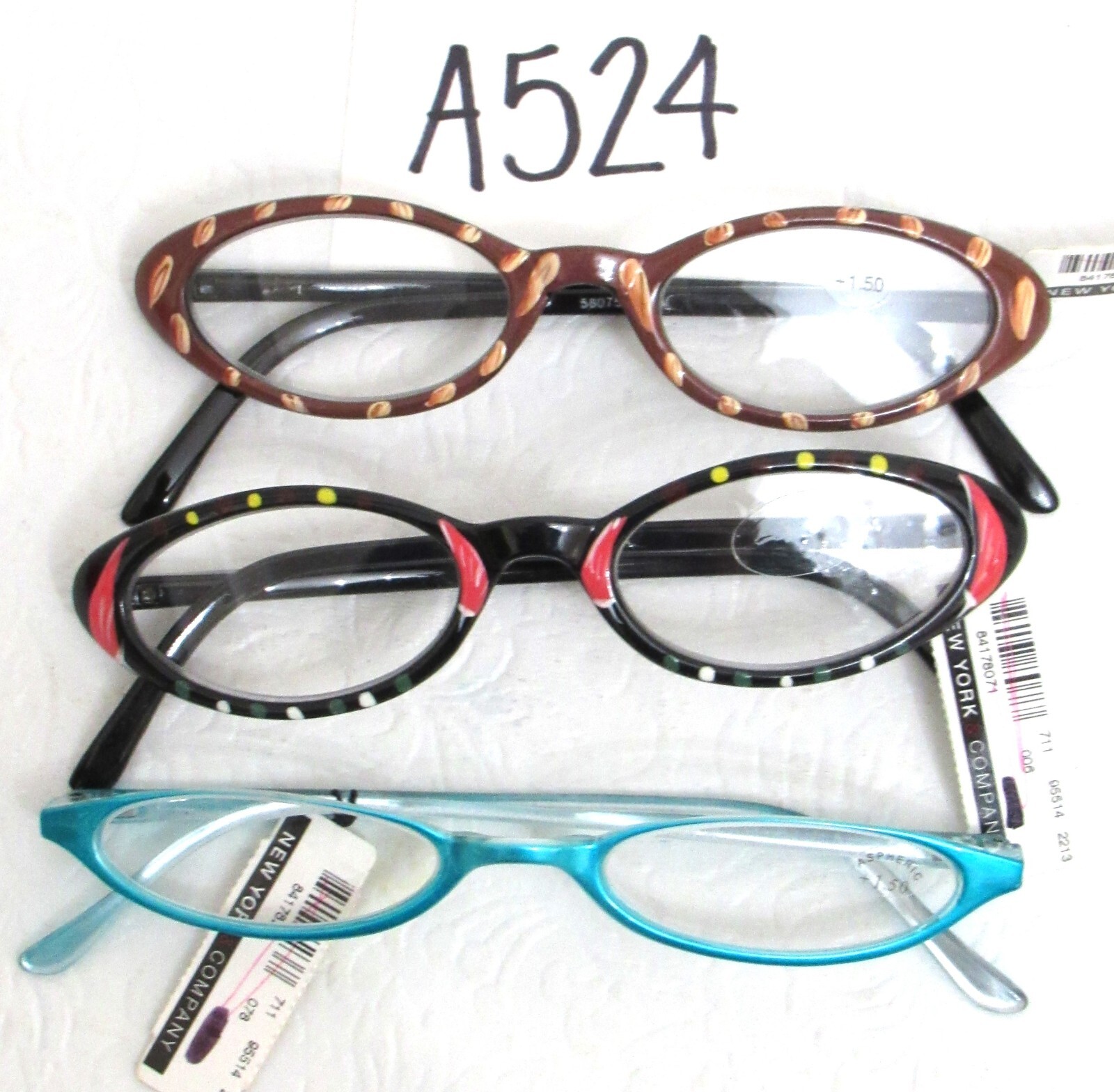 Stylish New York & Co Reading Glasses 3-Pack +1.50 Strength Readers-image