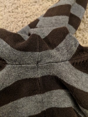 Cardigan Rayé Ann Taylor Loft - Taille M (8-10), Manches Longues, Gris Marron - Occasion Très Bon état