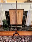 18th C. Antique Queen Anne Mahogany Firescreen Fireplace Needlepoint Tapestry — photo 3