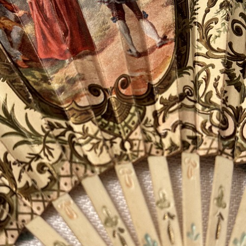 Antiguo Abanico de Mano Eventails Duvelleroy Paris Hotel Knickerbocker Firmado Mathorel - Imagen 13 de 21