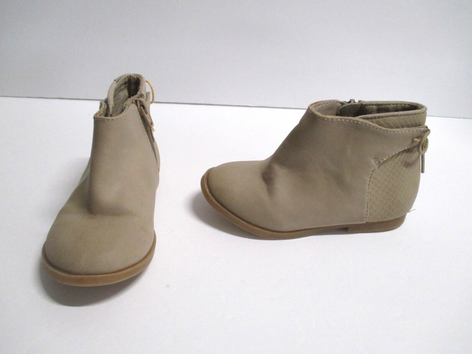 TODDLER GIRLS ZARA BABY BEIGE BOW-BACK ANKLE BOOTS SIZE 5.5 EURO 21 BIN SH2