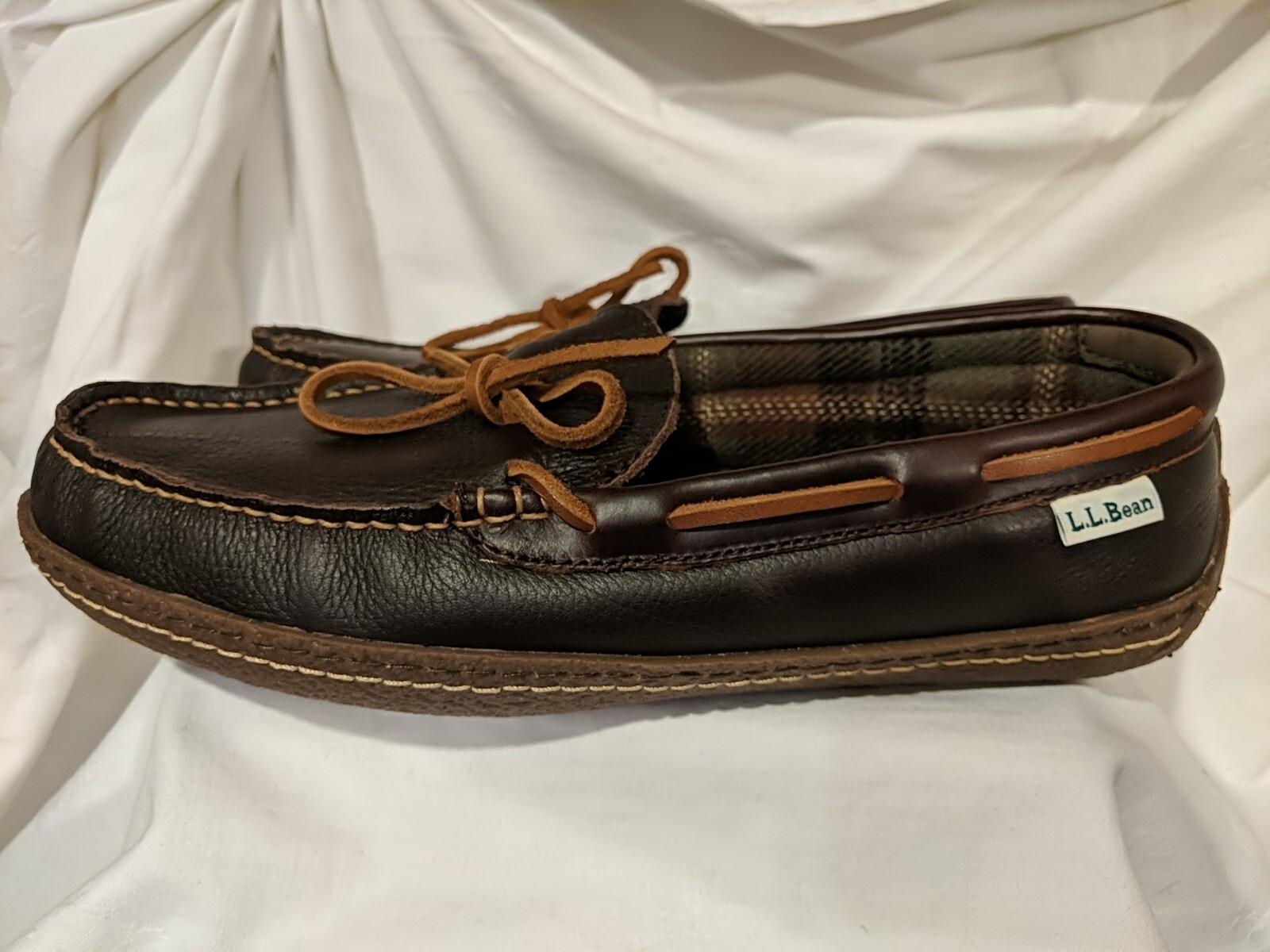 LLBean Men's Handsewn Leather Slippers, Loafers, Indoor, Outdoor, NEW, Size 10 eBay