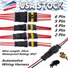 Waterproof Male/Female 2/3/4/5/6-Pin Way Seal Car Electrical Wire Connector Plug