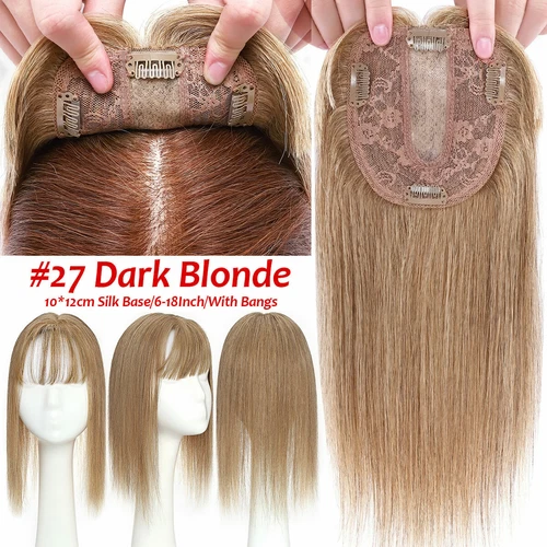 100% Echthaar Topper Toupet Extensions Clip In Remy Human Hair Toupee Haarteil l - Bild 40 von 84