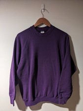 Vintage 90s Fruit of the Loom Blank Essential X-Large Purple Sweatshirt