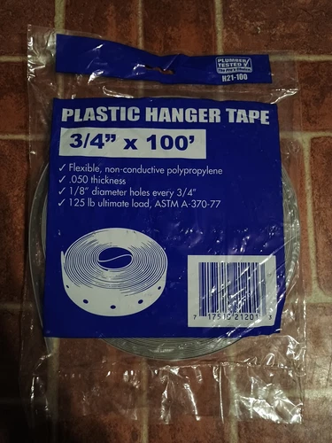 H21100 3/4” x 100ft Plastic Hanger Tape 2 PACK 200ft Total! FREE SHIPPING - Picture 2 of 3
