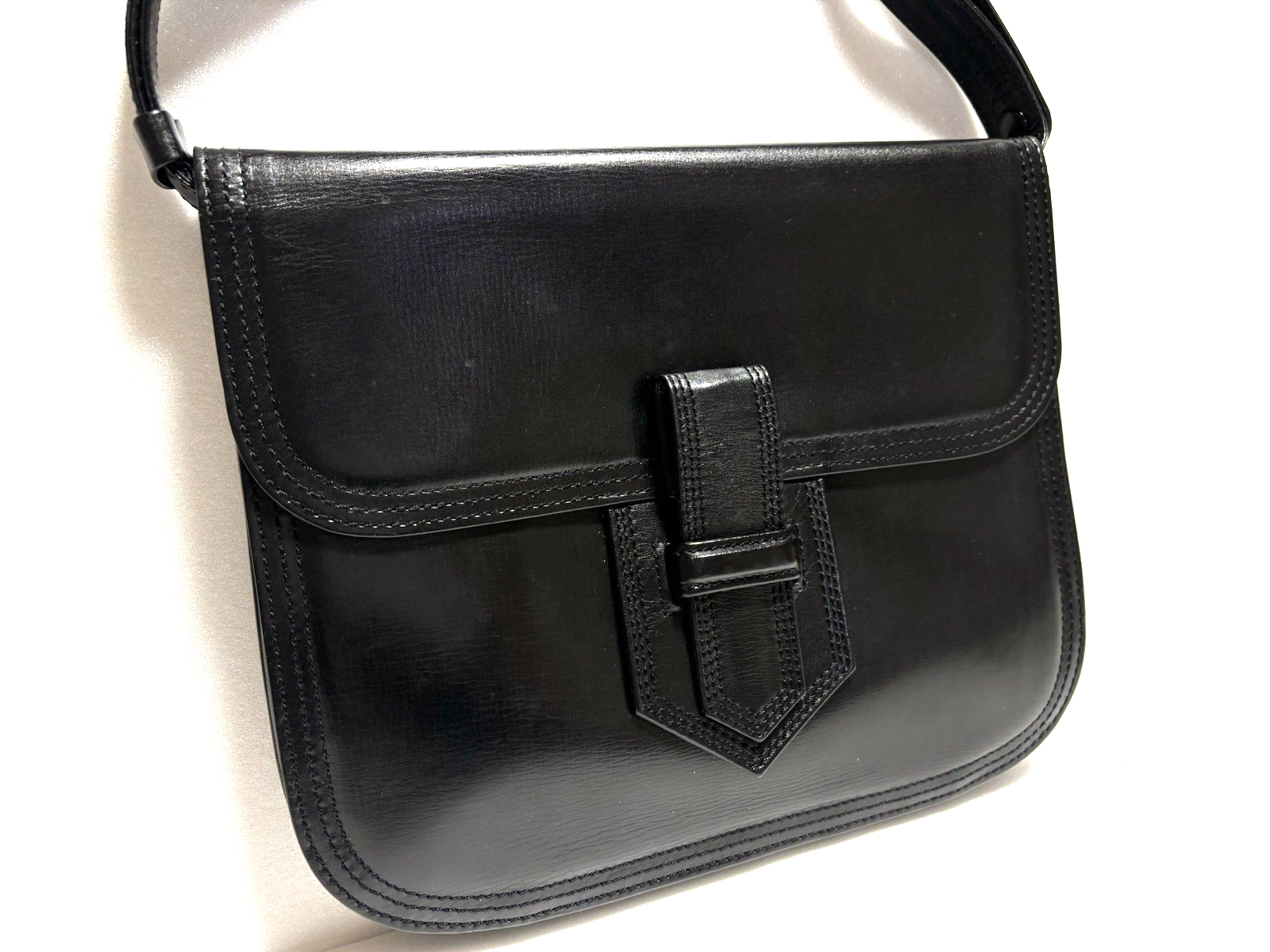 Borsa a mano Yves Saint Laurent tracolla pelle nera vintage YSL