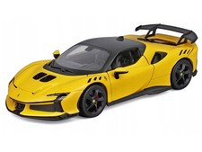Ferrari SF90 XX Stradale Yellow Race and Play Diecast 1:24 Scale Model -