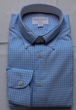 Charles Tyrwhitt Men's Non-Iron Oxford Shirt JK5 Cornflower Blue Size 15.5/34"