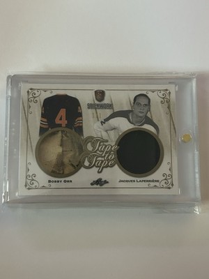 Bobby Orr Jacques Laperriere 1/1 2017-18 Leaf Stickwork Tape To Tape #T2T-13 1/1