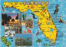 State Map Postcard-Florida