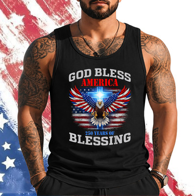 God Bless America 250 Years of Blessing 1776 2026 USA Tank top