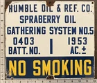 New ListingVintage Porcelain Oil Field Sign - Humble Oil & Ref Co Spraberry Oil