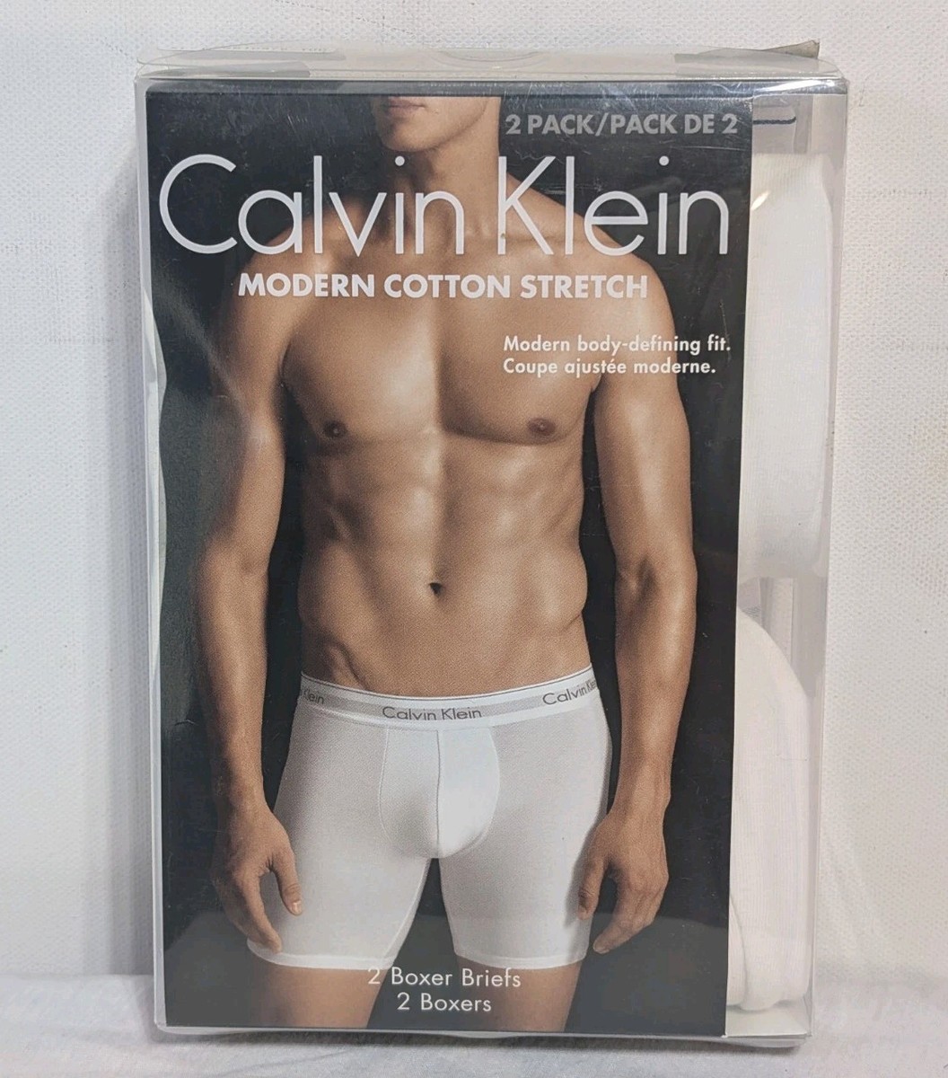 Calvin Klein Modern Cotton Stretch XL Boxer Brief 2-pack White