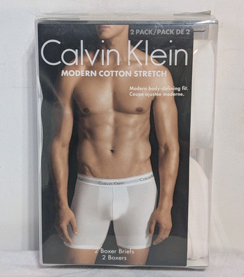 Calvin Klein Modern Cotton Stretch XL Boxer Brief 2-pack White NB1087G-100