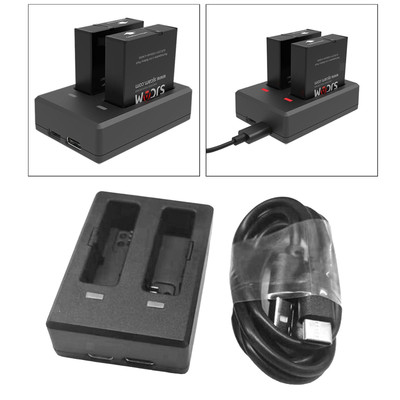 Dual-Slot Akkuladegerät Reiseladegerät Für SJCAM SJ8 Air/Pro/Plus Kameras