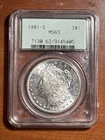 1881-S Morgan Silver Dollar - PCGS MS63 OLD GREEN HOLDER OGH