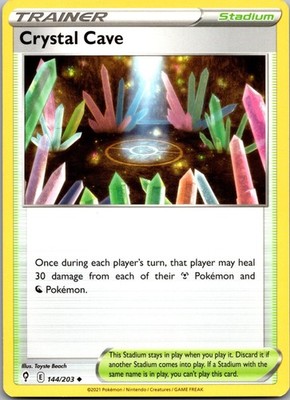 Crystal Cave 144/203 Uncommon Evolving Skies Pokemon Near Mint
