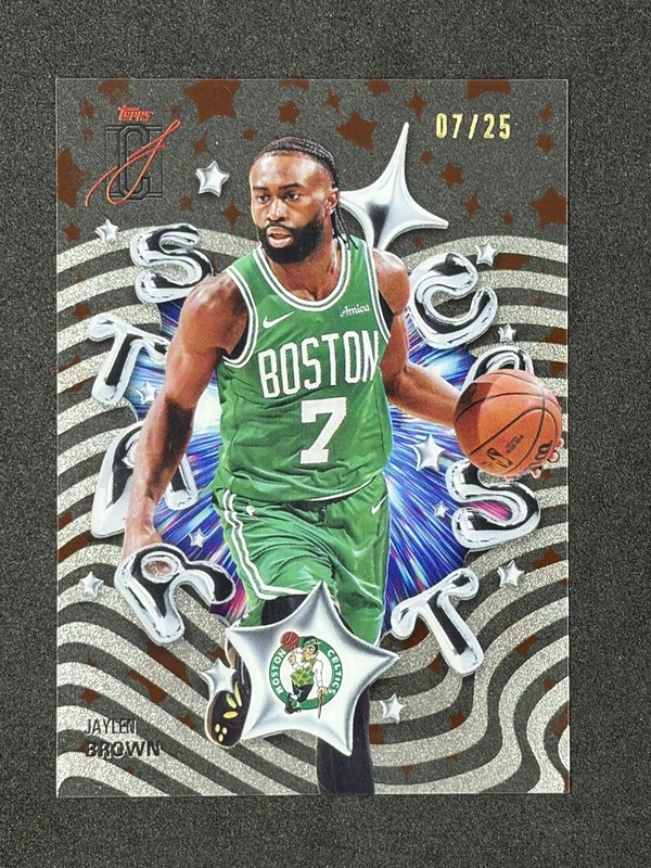 2026 Topps Sig. Class JAYLEN BROWN #SC-6 Acetate ORANGE 7/25 SSP Jersey match