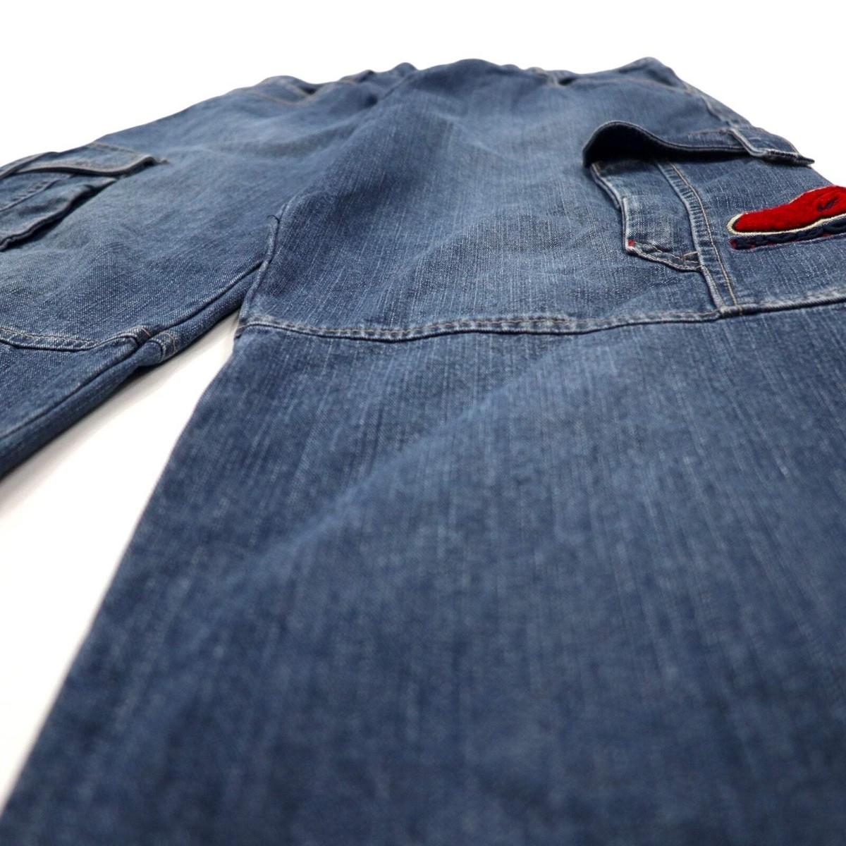 【BAON】ns Denim Wide Balloon Cargo Pants HOBO DNM 90's Baggy Wide Denim Cargo Pants 86 Blue Cotton | eBay