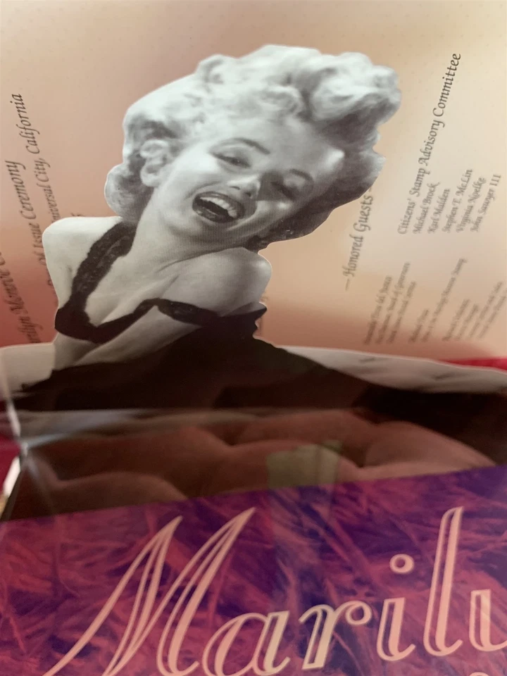 USPS CEREMONY PROGRAM 2967 Marilyn Monroe wFull Sheet FDC Cancel Pop up Marilyn  - Image 3 of 4