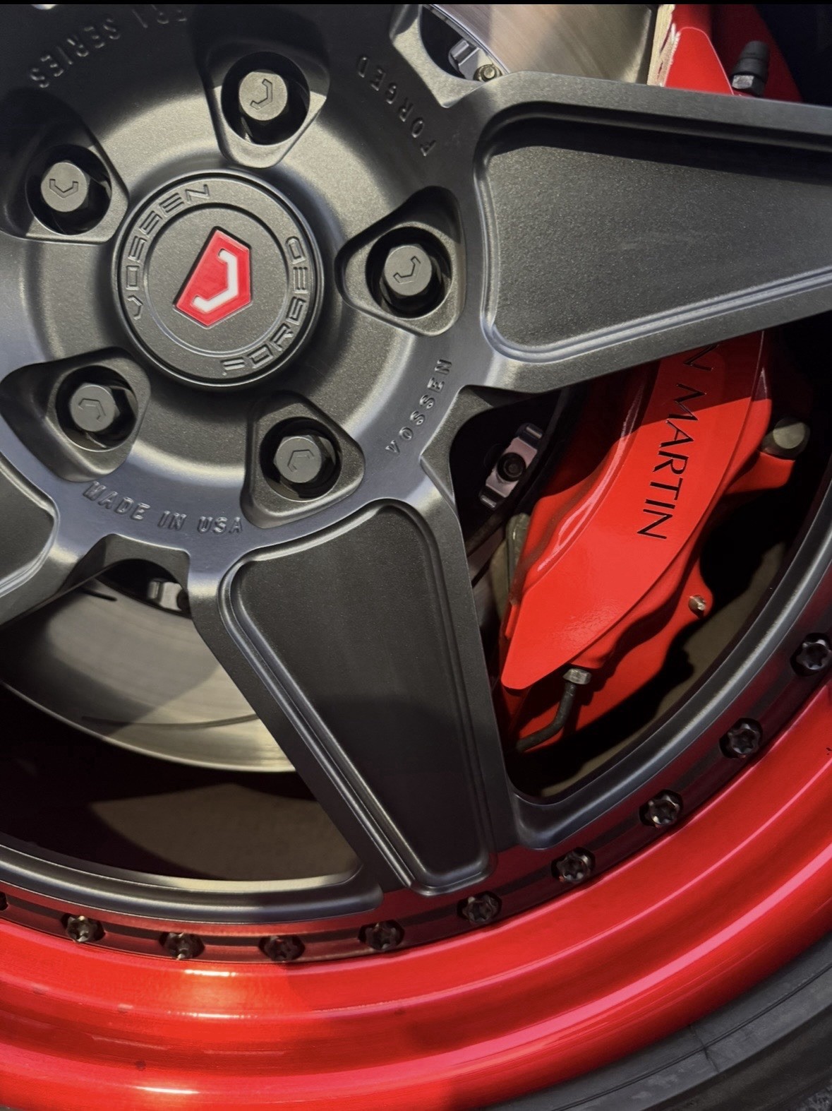 Custom Painted Vossen 21” Aston Martin Wrapped In New Tires