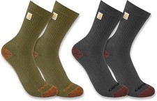 Carhartt Men's SC9972M Midweight Logo Crew Sock 2-Pack-ASST03-XL