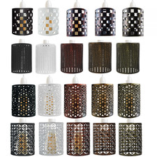 Vintage Drum style Metal light Shades Easy Fit Ceiling Pendant Lampshade