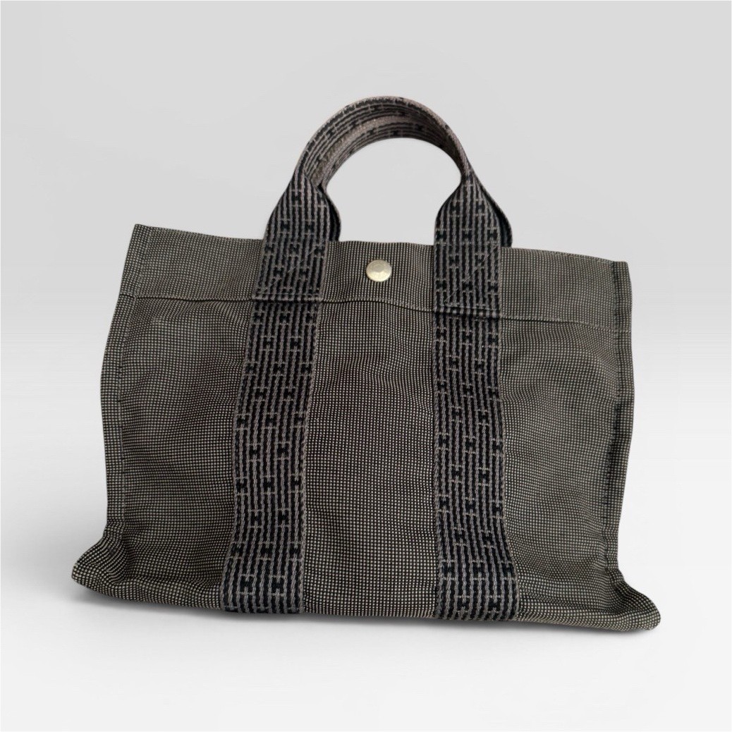 HERMÈS Herline Tote PM Canvas Tote w/Lock! - Preloved