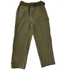 WWII U.S. Army Field Trousers w Belt Wool OD 33 - 18 oz Button Fly Small 30x30