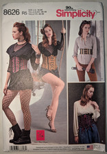 Simplicity 8626 Misses Corset Belt Sizes 14-22 Steampunk SCA Cosplay UNCUT FF
