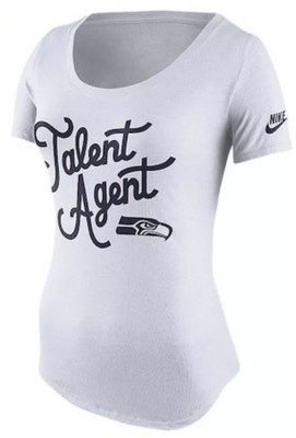 Nike Seattle Seahawks Women's Tri Blend Talent Agent Jersey Shirt Small S NFL