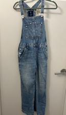 Gap Kids Denim Overalls Size XL 14-16 Cotton Adjustable Straps 100 Cotton