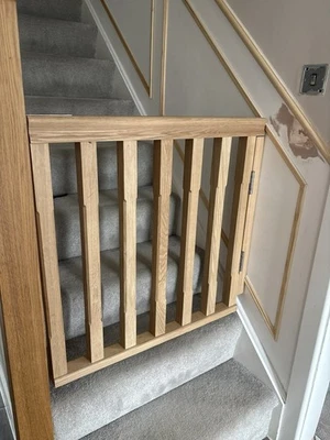 HANDMADE Bespoke stair gate, Oak Gate, Baby gate, Pet gate, Made to measure, Stair Gate