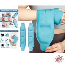 2-Pack Wrist Ice Pack Wrap for Carpal Tunnel Relief - Hot/Cold Compression