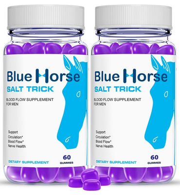 #ad 2 Pack Blue Horse Salt Trick Our Best Blood Flow Gummies for Men $38.95