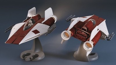 Star Wars 1/32 Scale -8''  A Wing Fighter A-wing Model Kit Custom 3d Print W Base