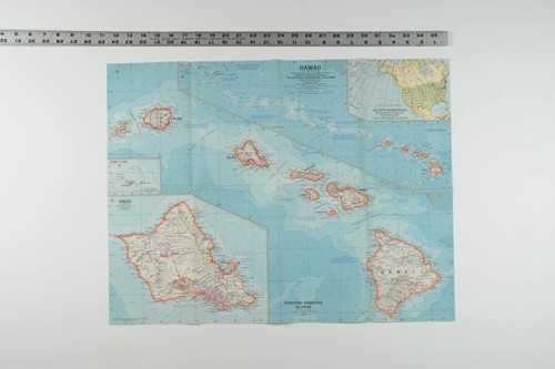 Mapa desplegable vintage de Hawái 1959 - Imagen 3 de 3