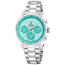 FESTINA Orologio Unisex Boyfriend Cronografo Acciaio/Turchese Chrono F20753/3